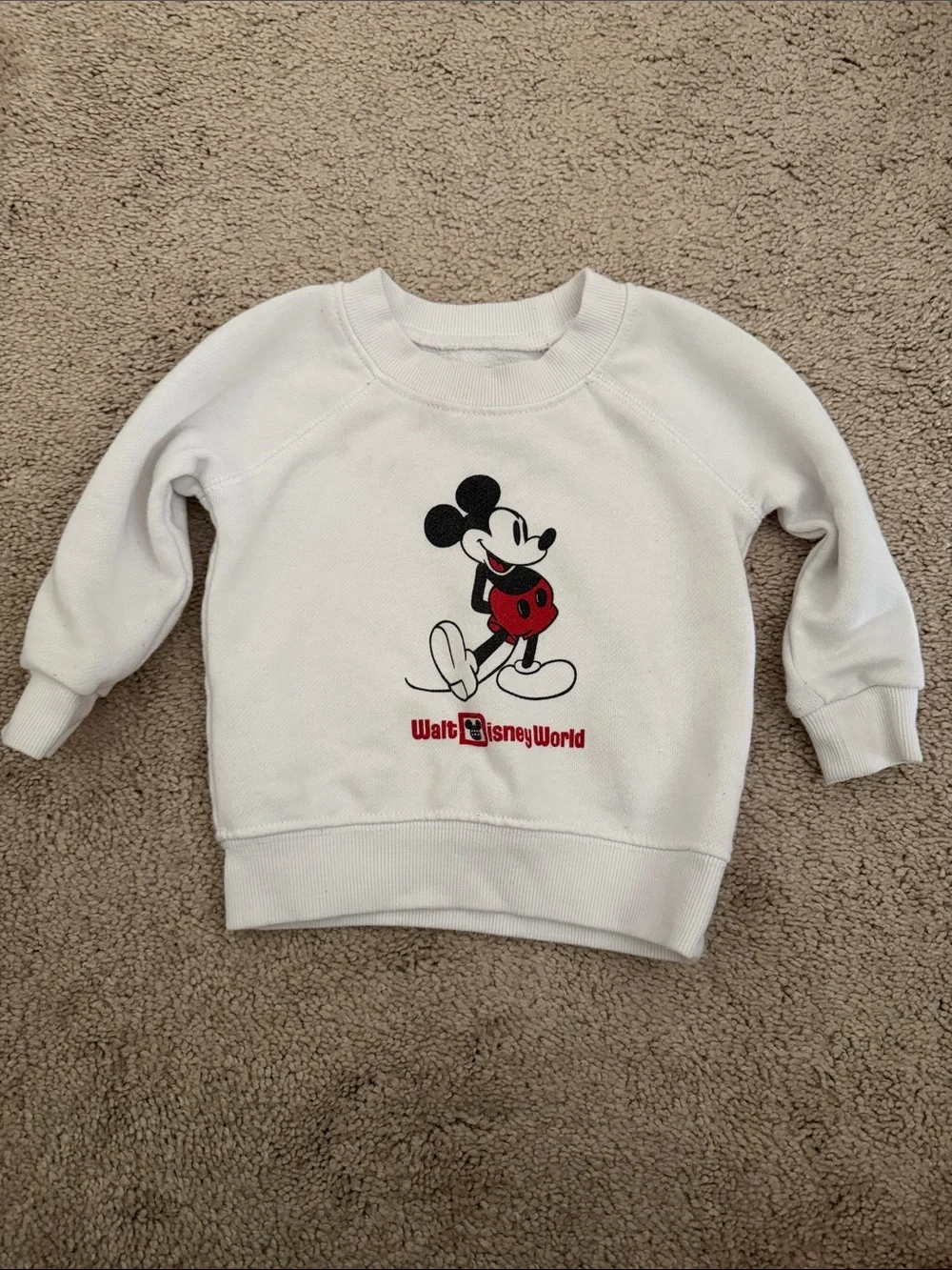 Walt Disney World White Mickey Mouse Sweatshirt